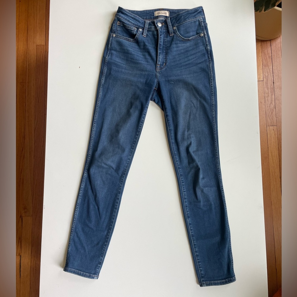 Madewell Curvy High Rise Skinny Jeans, Mid Blue, Size 25